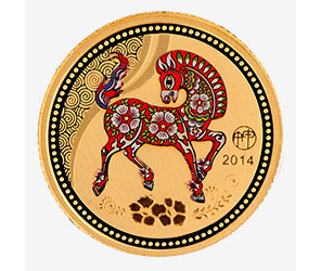 2014马年彩色金章